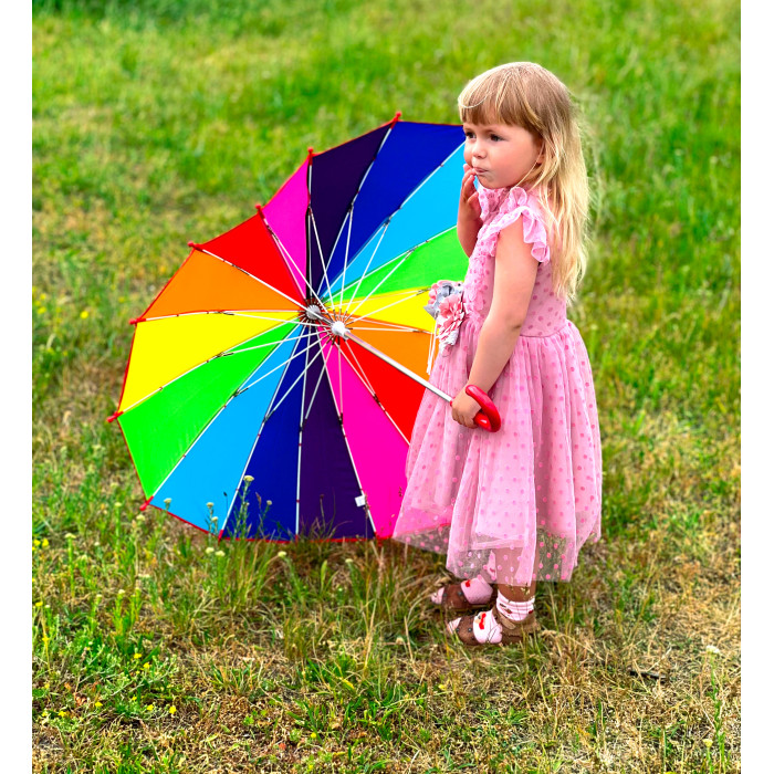 Дитяча парасолька Fulton C932 Heart Junior Rainbow Heart (Райдужне серце)