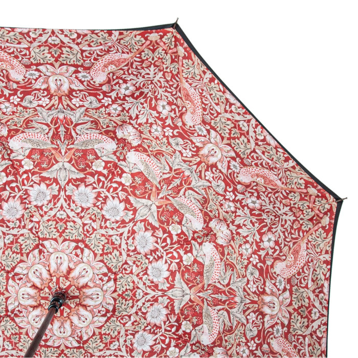 Жіноча парасолька-тростина Fulton L856 Morris & Co. Bloomsbury Strawberry Thief Indian Red