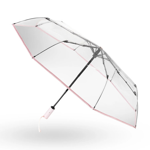 Женский прозрачный зонт Fulton Lumio L944  Light Pink (Светло-розовый)