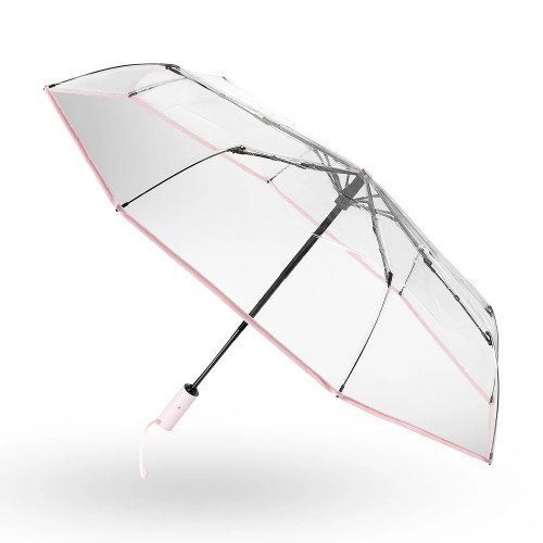 Женский прозрачный зонт Fulton Lumio L944  Light Pink (Светло-розовый)