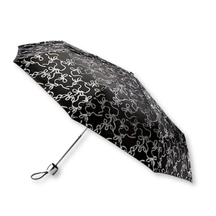 Жіноча парасолька Fulton L354 Minilite-2 Glitter Bow (Блискучий бант)