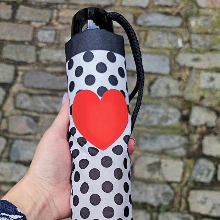 Женский зонт Fulton L354 Minilite-2 Love Heart Spot (Сердца)