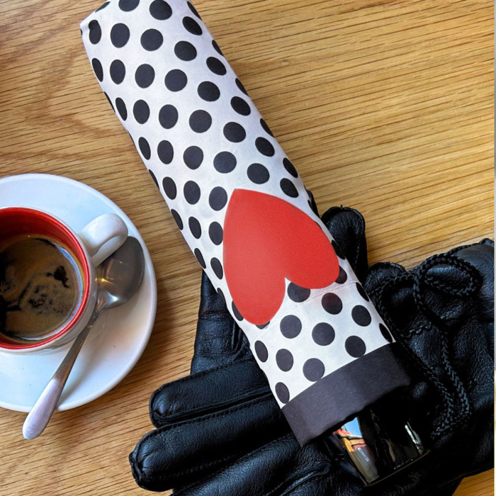Женский зонт Fulton L354 Minilite-2 Love Heart Spot (Сердца)