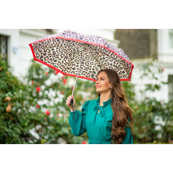 Жіноча парасолька Fulton Minilite-2 L354 Lusterous Leopard (Леопард)