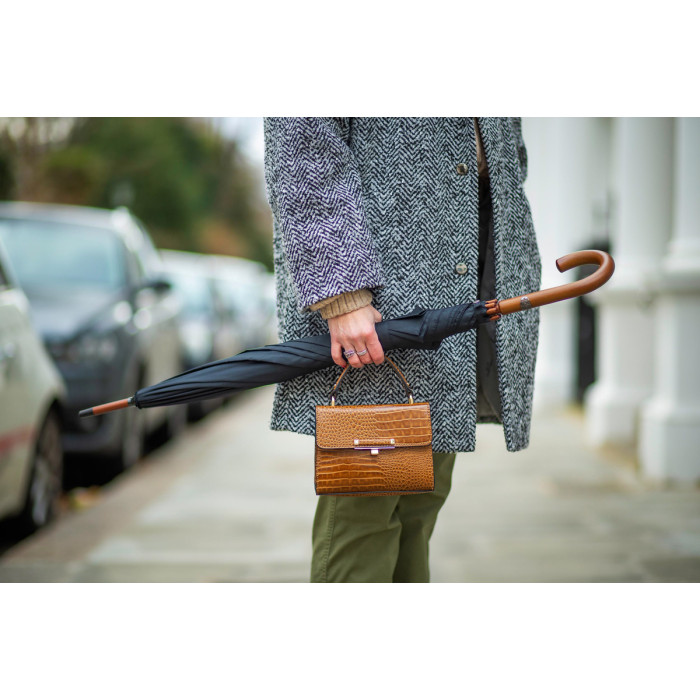 Парасолька-тростина Fulton Kensington-1 L776 Black (Чорний)