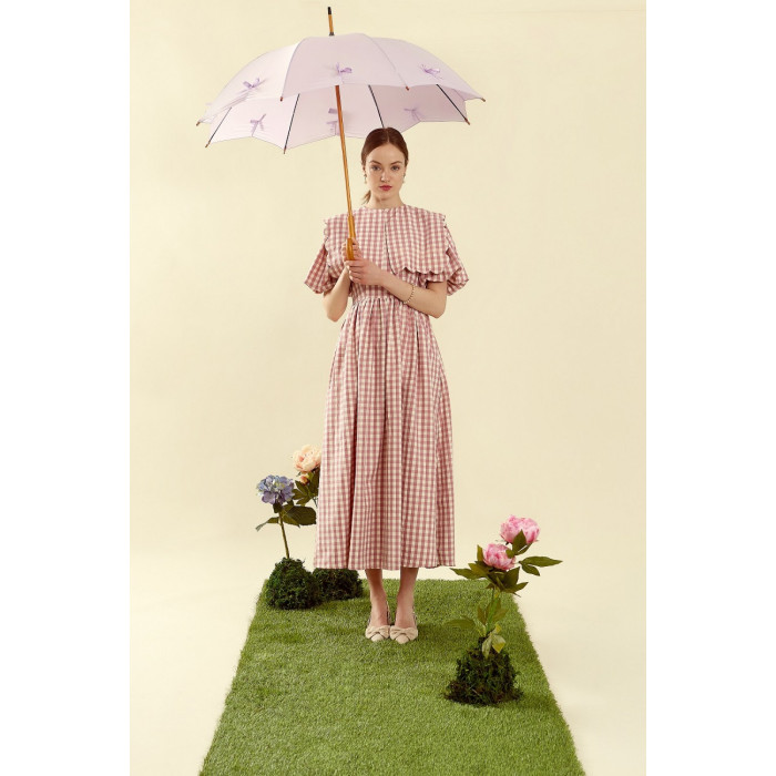 Жіноча парасолька-тростина Fulton L908 Kensington UV Pale Lilac (Ліловий)