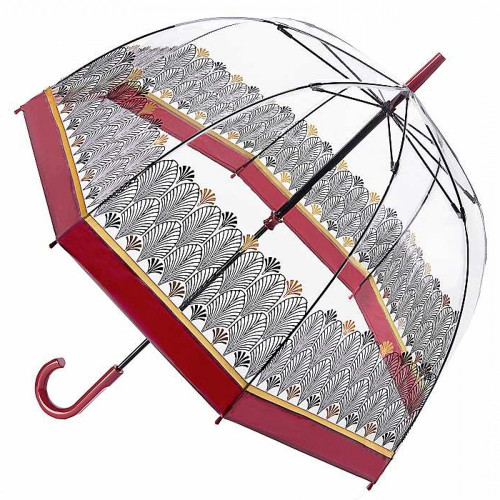 Женский прозрачный зонт-трость Fulton L042 Birdcage-2 Art Deco (Арт-Деко)