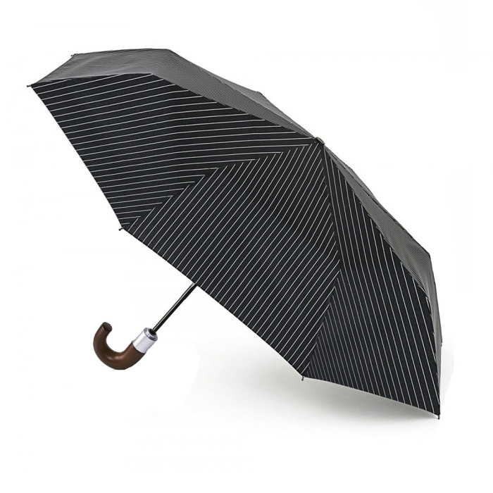 Чоловіча парасолька Fulton Chelsea-2 G818 Black Steel (Чорний із сірим)