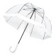 Женский зонт-трость прозрачный Fulton Birdcage-1 L041 White (Белый)
