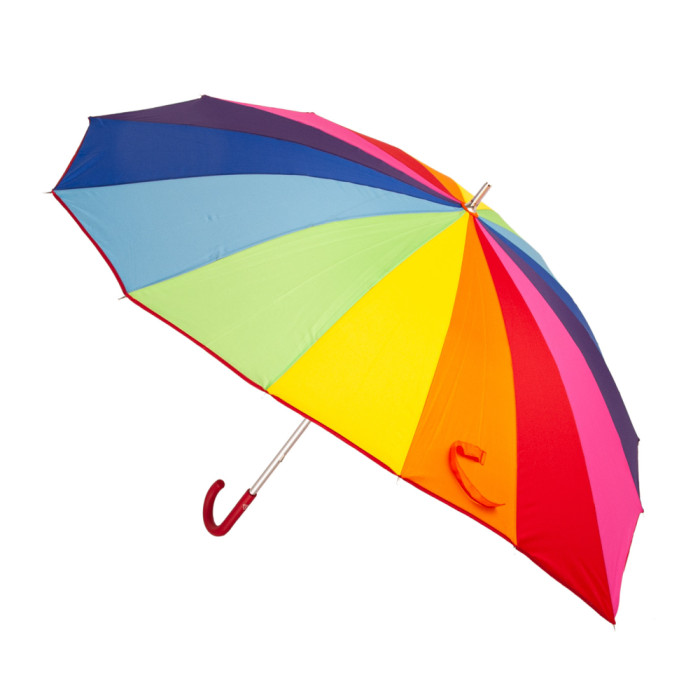 Парасолька жіноча Fulton L909 Heart Walker-1 UV Rainbow (Веселка)
