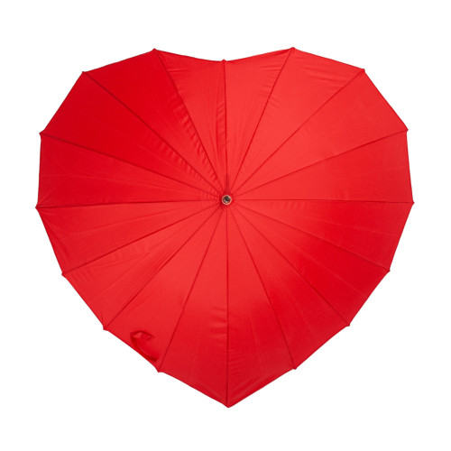 Женский зонт-трость Fulton Heart Walker-1 UV L909 Red (Сердце)