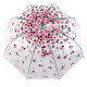 Жіноча парасолька-тростина прозора Fulton Birdcage-2 L042 - Rose Bud (Рожевий бутон)