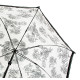 Жіноча парасолька-тростина прозора Fulton Birdcage-2 L042 Black Rose (Чорна троянда)