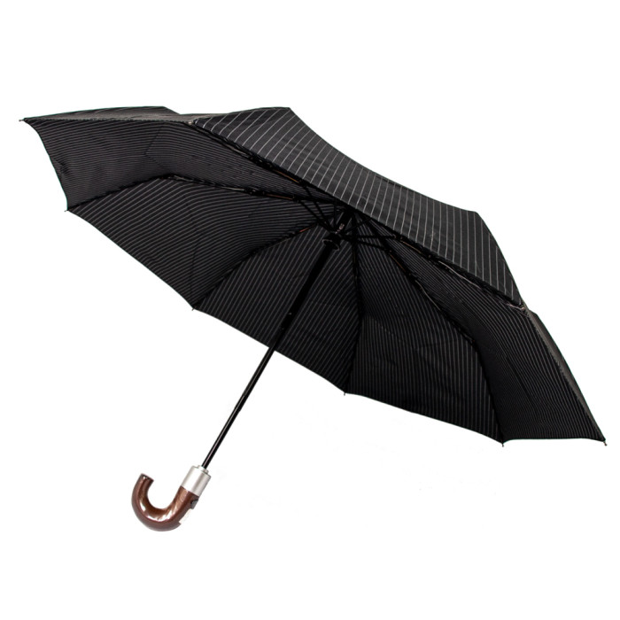 Чоловіча парасолька Fulton Chelsea-2 G818 Black Steel (Чорний із сірим)