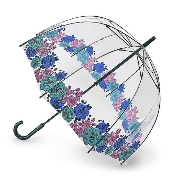 Жіноча прозора парасолька Fulton Birdcage-2 L042 Moody Rose (Капризна Троянда)