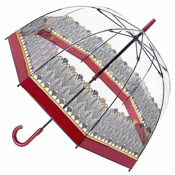 Жіноча прозора парасолька-тростина Fulton L042 Birdcage-2 Art Deco (Арт-Деко)