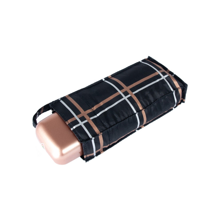Женский мини зонт Fulton Tiny-2 L501 Golden Check (Золотая клетка)