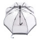 Женский прозрачный зонт-трость Fulton Birdcage-2 L042 Houndstooth Border (Гусиная лапка)