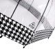 Женский прозрачный зонт-трость Fulton Birdcage-2 L042 Houndstooth Border (Гусиная лапка)