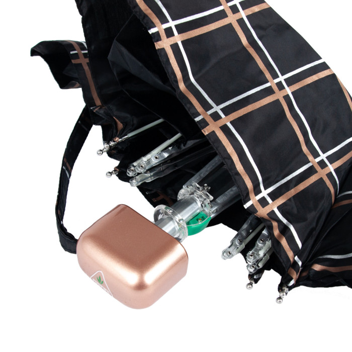 Женский мини зонт Fulton Tiny-2 L501 Golden Check (Золотая клетка)