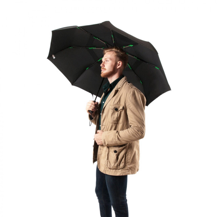 Мужской зонт антишторм Fulton Tornado G840 Black (Черный) 
