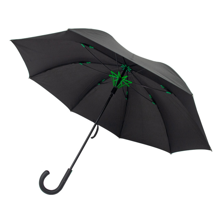 Мужской зонт-трость антишторм Fulton Typhoon-1 G844 Black (Черный)