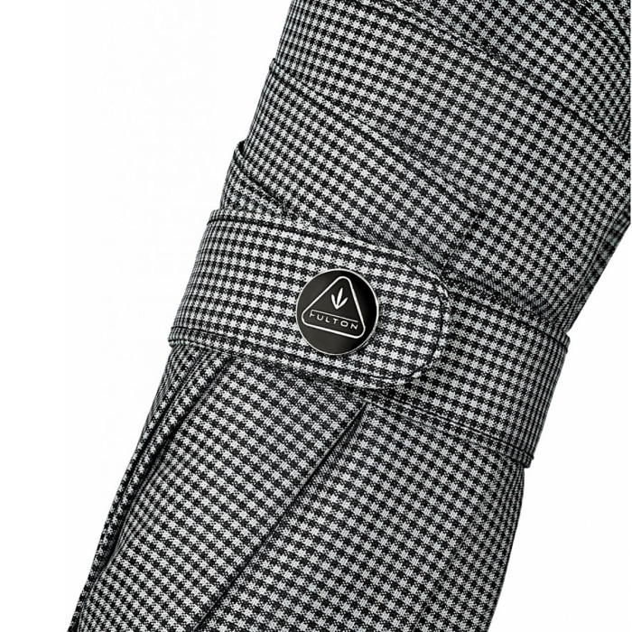 Чоловіча парасолька преміум-класу Fulton Diamond G853 UV Asscher Mono Houndstooth