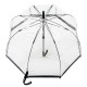 Женский зонт-трость прозрачный Fulton Birdcage-1 L041 Black (Черный)
