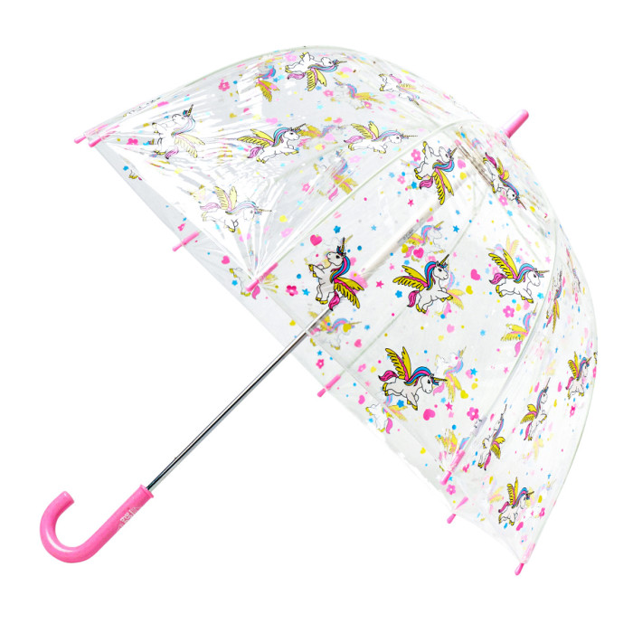 Дитяча парасолька-тростина прозора Fulton Funbrella-4 C605 Bella The Unicorn (Єдинороги)