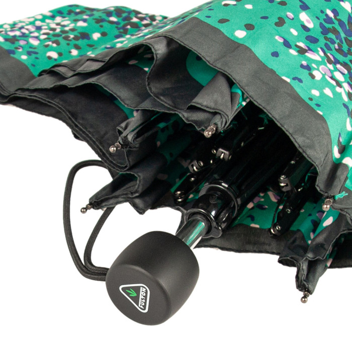 Женский зонт Fulton L902 Superslim-2 Emerald Hearts (Изумрудные сердца)