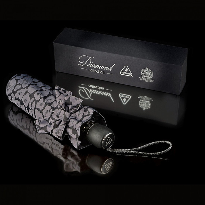 Жіноча парасолька класу Люкс Fulton Diamond L852 Marquise Leopard Print (Леопард)