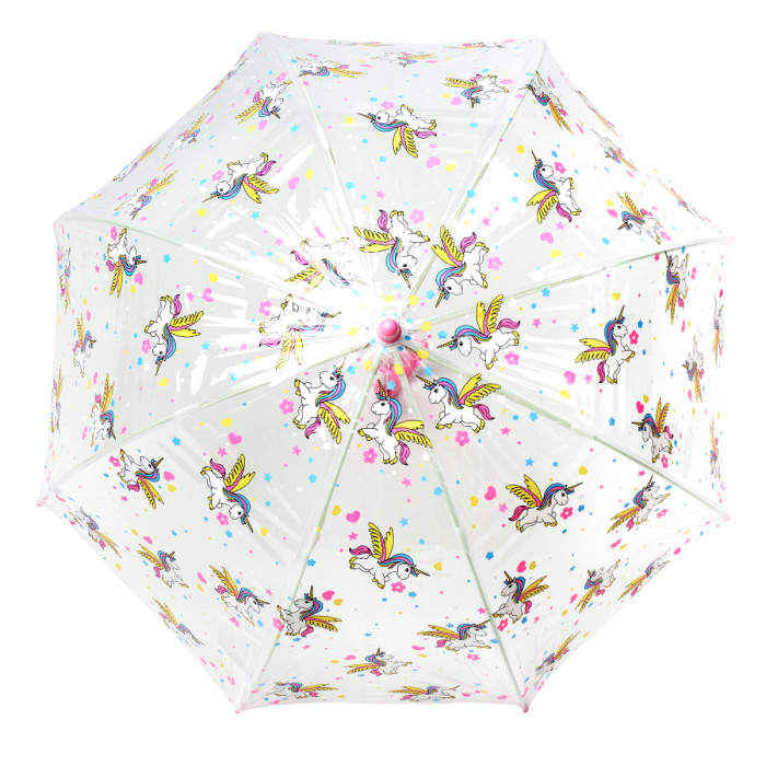 Дитяча парасолька-тростина прозора Fulton Funbrella-4 C605 Bella The Unicorn (Єдинороги)