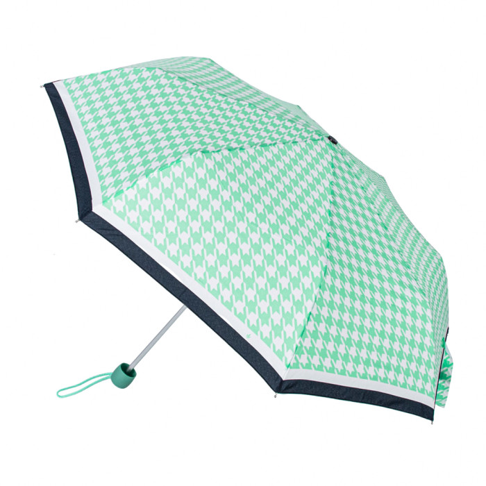 Женский зонт Fulton L354 Minilite-2 Minty Houndstooth (Мятный)