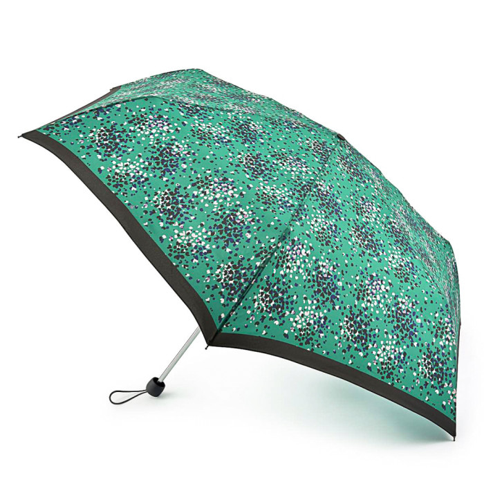 Женский зонт Fulton L902 Superslim-2 Emerald Hearts (Изумрудные сердца)
