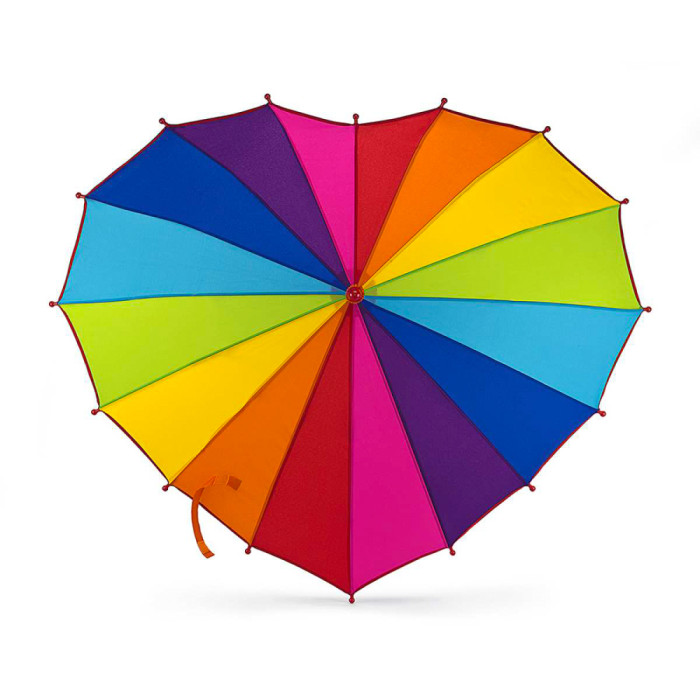 Дитяча парасолька Fulton C932 Heart Junior Rainbow Heart (Райдужне серце)