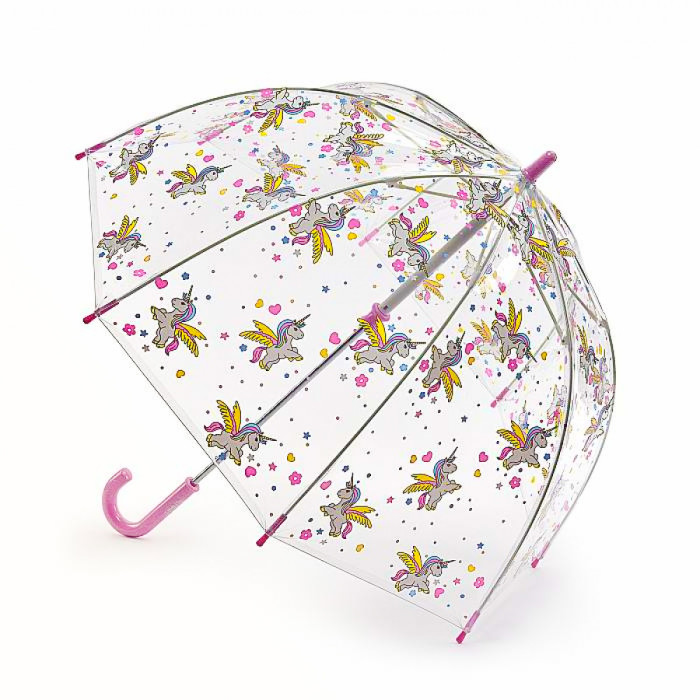 Дитяча парасолька-тростина прозора Fulton Funbrella-4 C605 Bella The Unicorn (Єдинороги)