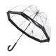 Женский зонт-трость прозрачный Fulton Birdcage-1 L041 Black (Черный)