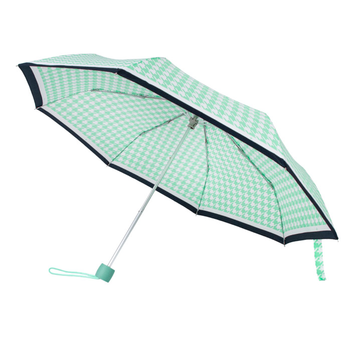 Женский зонт Fulton L354 Minilite-2 Minty Houndstooth (Мятный)