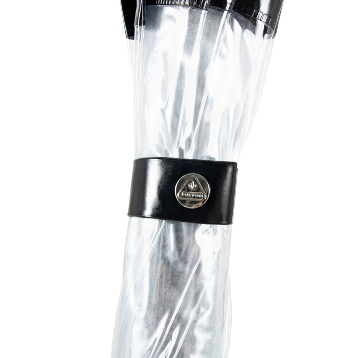 Женский зонт-трость прозрачный Fulton Birdcage-1 L041 Black (Черный)