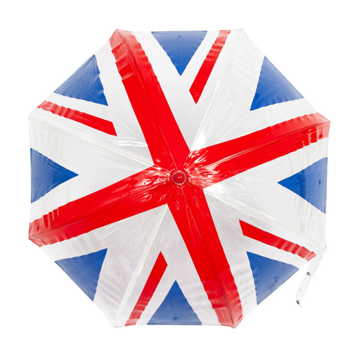 Дитяча парасолька-тростина прозора Fulton Funbrella-4 C605 Union Jack (Прапор)