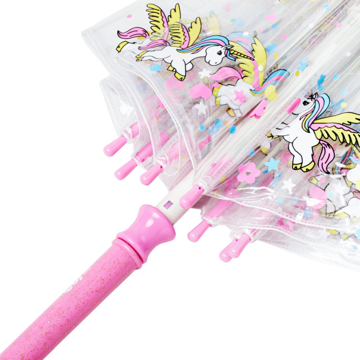 Дитяча парасолька-тростина прозора Fulton Funbrella-4 C605 Bella The Unicorn (Єдинороги)