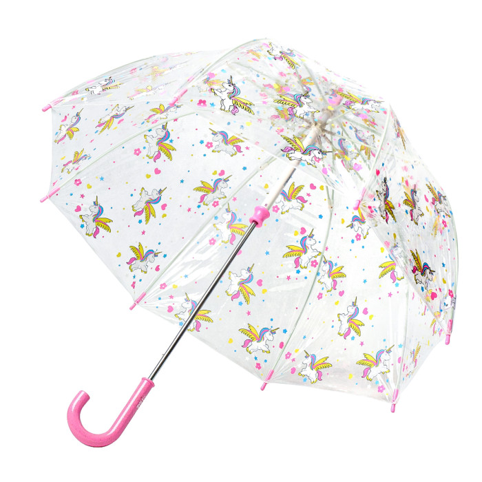 Дитяча парасолька-тростина прозора Fulton Funbrella-4 C605 Bella The Unicorn (Єдинороги)