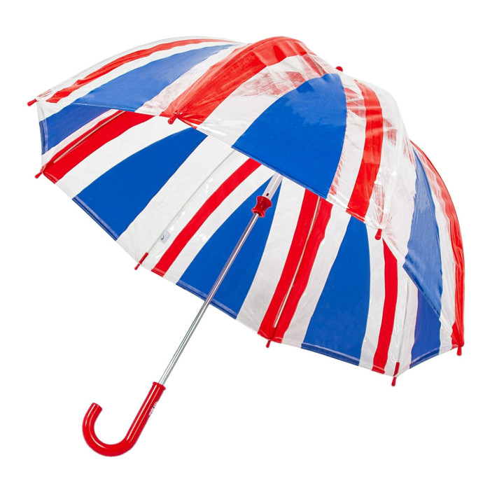 Дитяча парасолька-тростина прозора Fulton Funbrella-4 C605 Union Jack (Прапор)