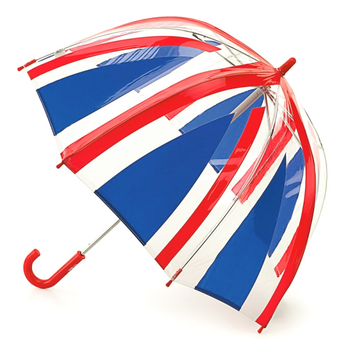 Дитяча парасолька-тростина прозора Fulton Funbrella-4 C605 Union Jack (Прапор)