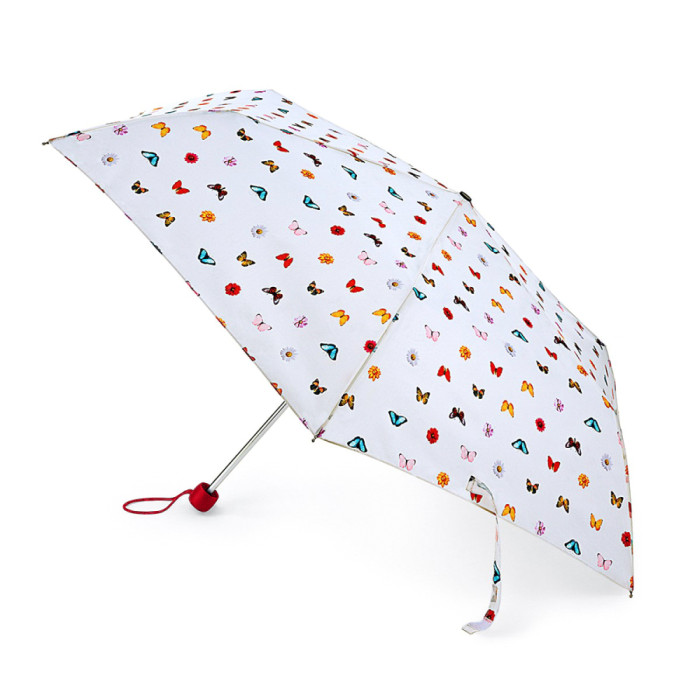 Жіноча парасолька Fulton L553 Superslim-2 Butterflies and Flowers (Метелики та квіти)
