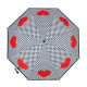 Женский зонт Fulton L354 Minilite-2 Love Heart Spot (Сердца)