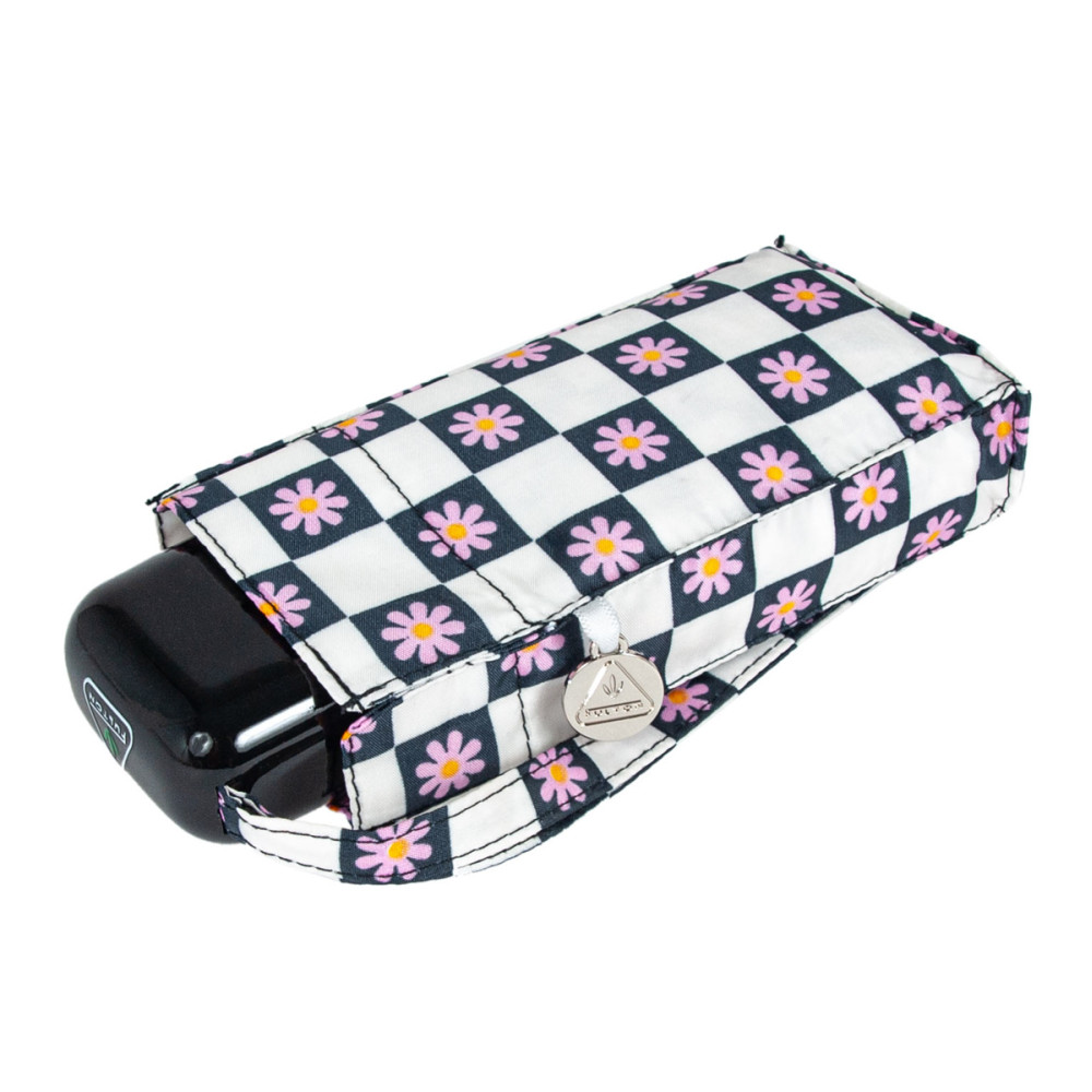 Женский мини (карманный) зонтик Fulton L501 Tiny-2 Flower Check (Цветочная клетка)