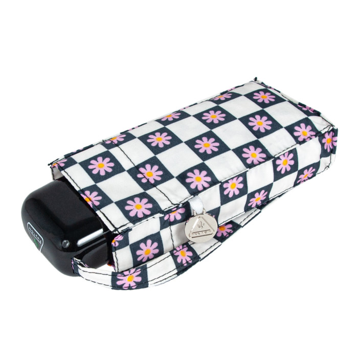 Женский мини (карманный) зонтик Fulton L501 Tiny-2 Flower Check (Цветочная клетка)