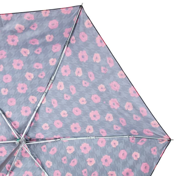 Жіноча міні (кишенькова) парасолька Fulton L501 Tiny-2 Houndstooth Poppy (Маки)