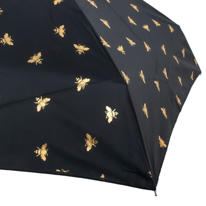 Жіноча міні (кишенькова) парасолька Fulton L501 Tiny-2 Golden Bees (Золоті бджоли)